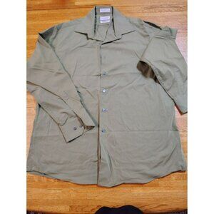 Concepts by Claiborne vintage olive green button down cotton long sleeve shirt m